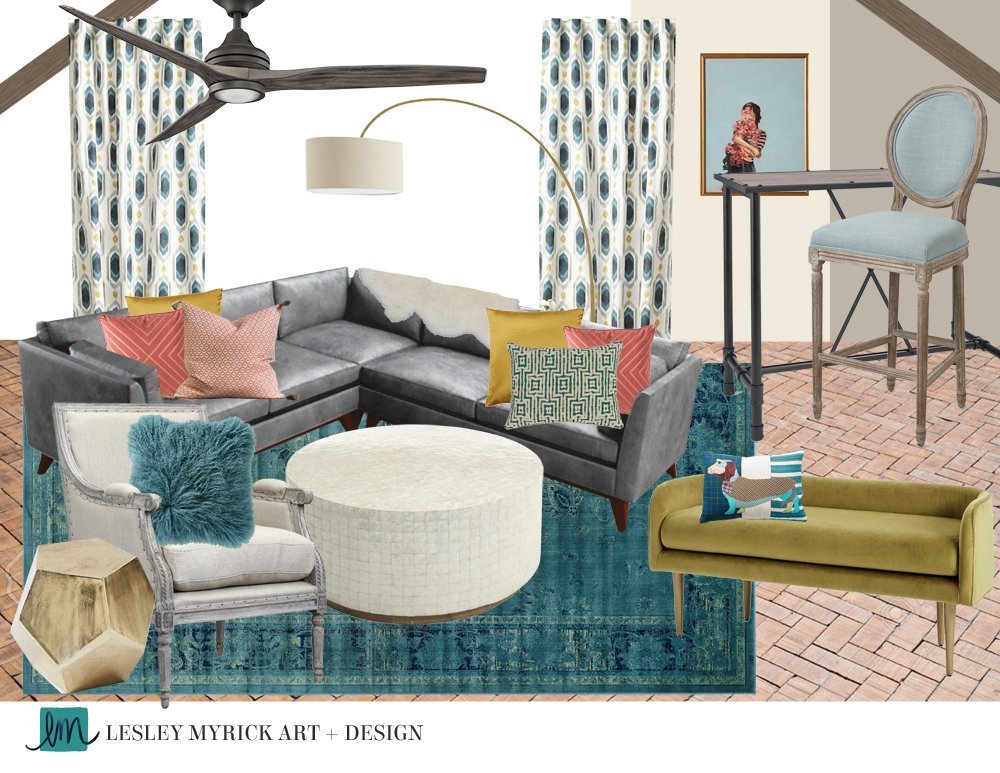 A French Meets Mid Century Living Room, Is Sofa Masculine Or Feminine In French