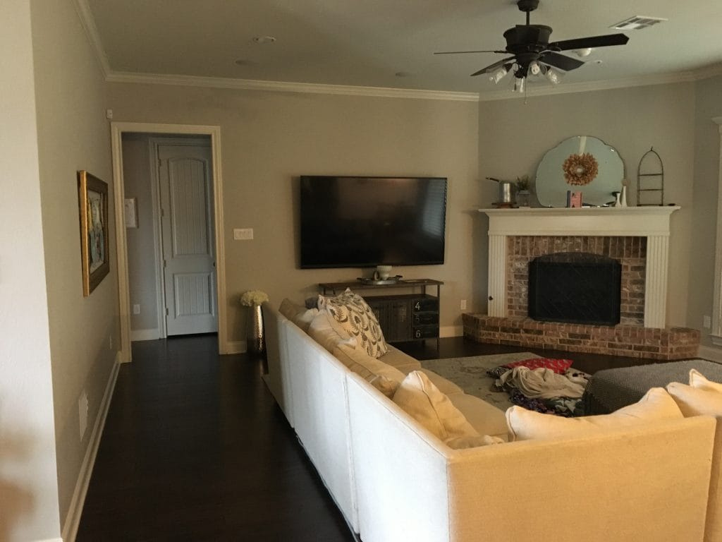 Before and After: A Fresh + Cozy Waco Living Room designed by Lesley Myrick