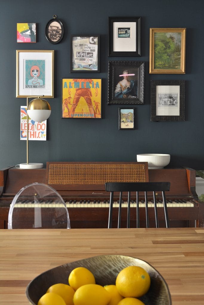 Before and After: A Dramatic Navy Dining Room reveal in Atlanta, Georgia by interior designer Lesley Myrick