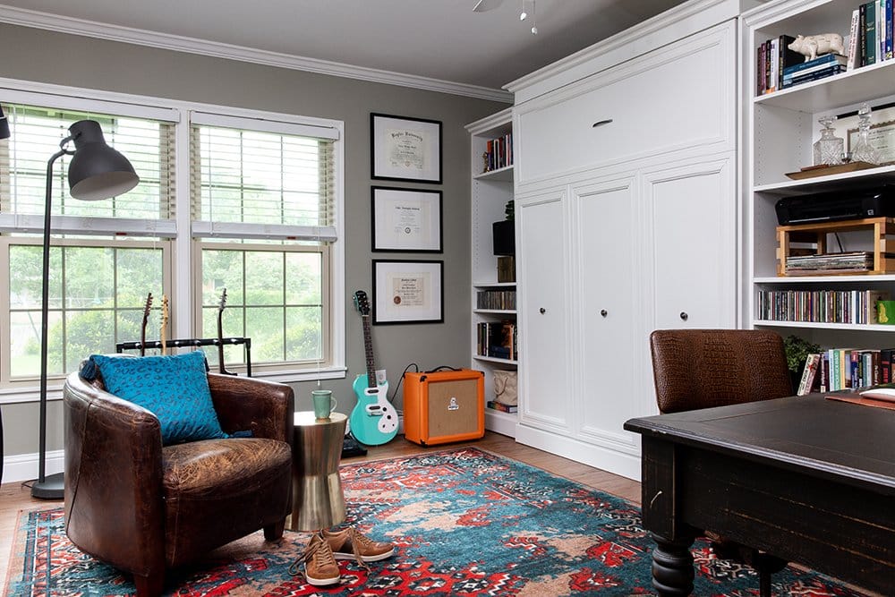 Whoa! Check out the before and after of this home office / guest bedroom space.