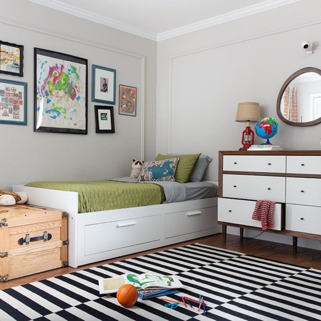 Before and After: A Shared Kids Bedroom - Lesley Myrick Interior Design ...