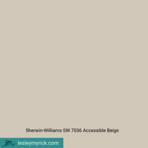 Swatch of Sherwin-Williams Accessible Beige neutral paint color