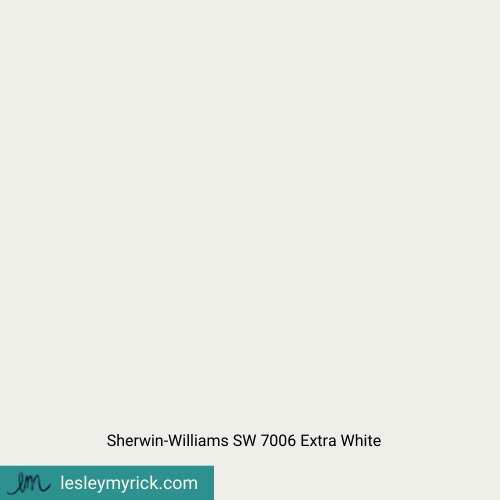 Swatch of Sherwin-Williams Extra White neutral paint color