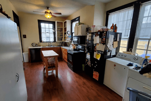 "Before" photos of a kitchen remodel by Atlanta interior designer Lesley Myrick