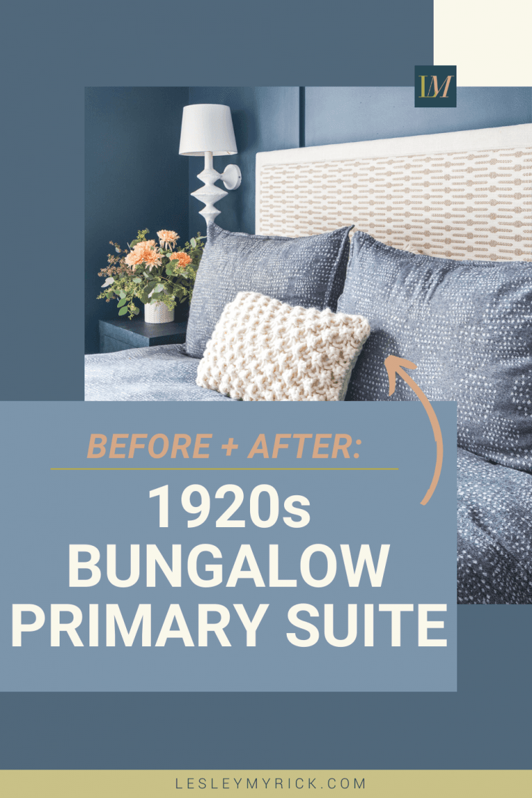 Before and After Modern 1920's Bungalow Primary Suite Lesley Myrick