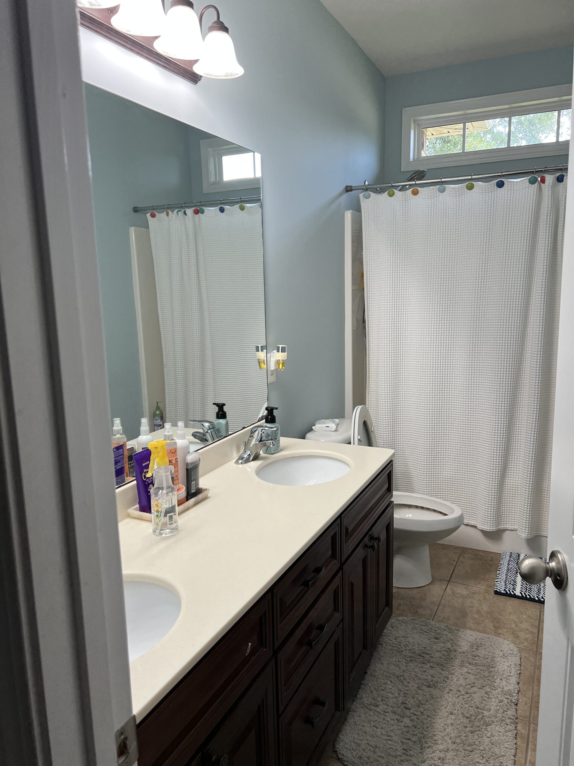 "Before" photo of a bathroom remodel