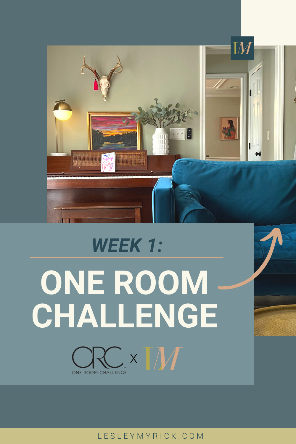 2023 One Room Challenge by Atlanta luxury interior designer Lesley Myrick: Week 1, before photos