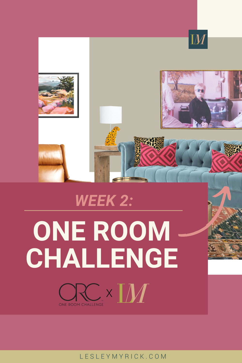 2023 One Room Challenge - living room by Atlanta interior designer Lesley Myrick