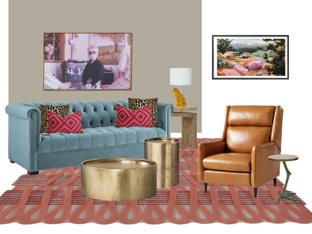 One room challenge living room design with Jaipur Living Wunderkammer rug
