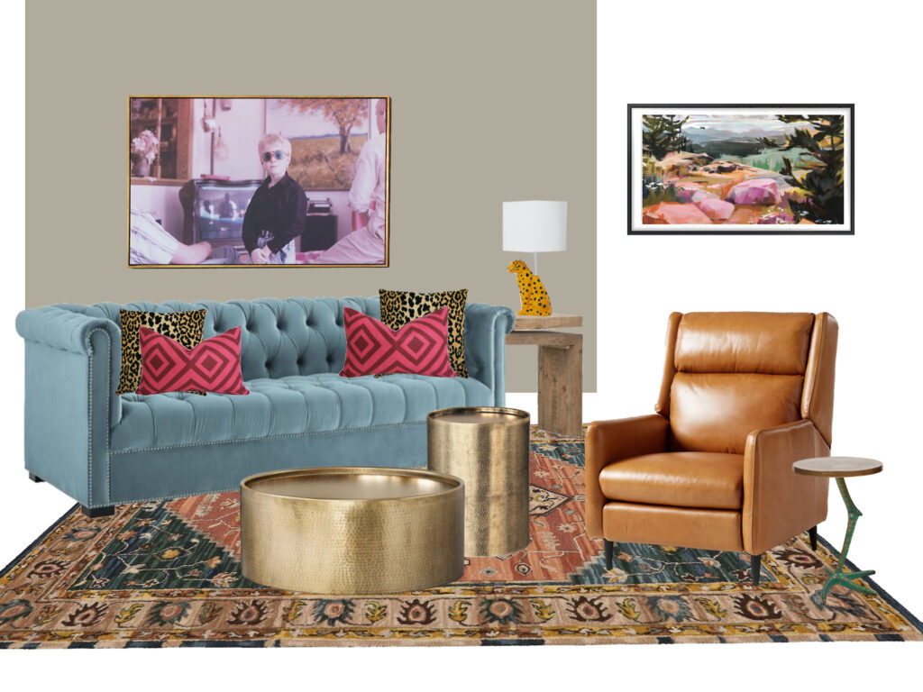 2023 One Room Challenge - living room moodboard by interior designer Lesley Myrick