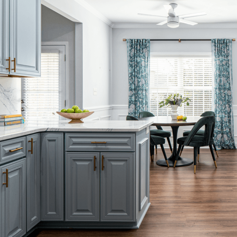 Before and After Builder's Beige Kitchen Refresh Lesley Myrick