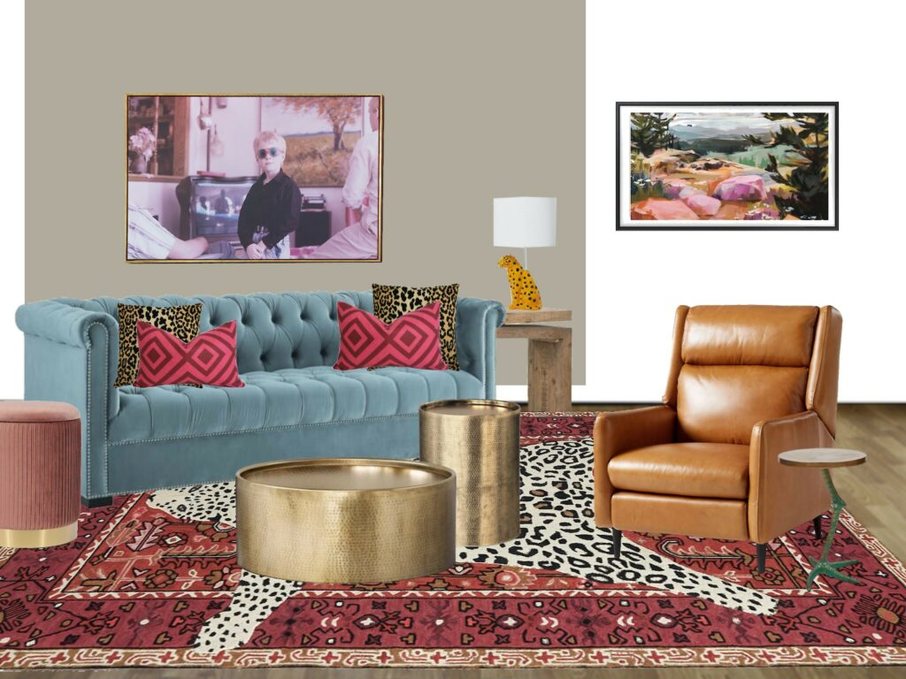 Macon living room moodboard by Lesley Myrick interior design