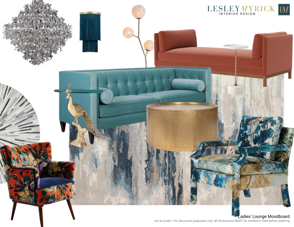 Living room moodboard by Lesley Myrick Interior Design