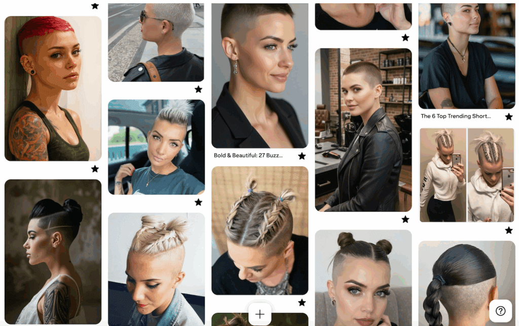 Lesley Myrick's Pinterest board about edgy hairstyles translates into interior design.